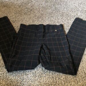 Rafaella Black and Brown Plaid Skinny Dresspant